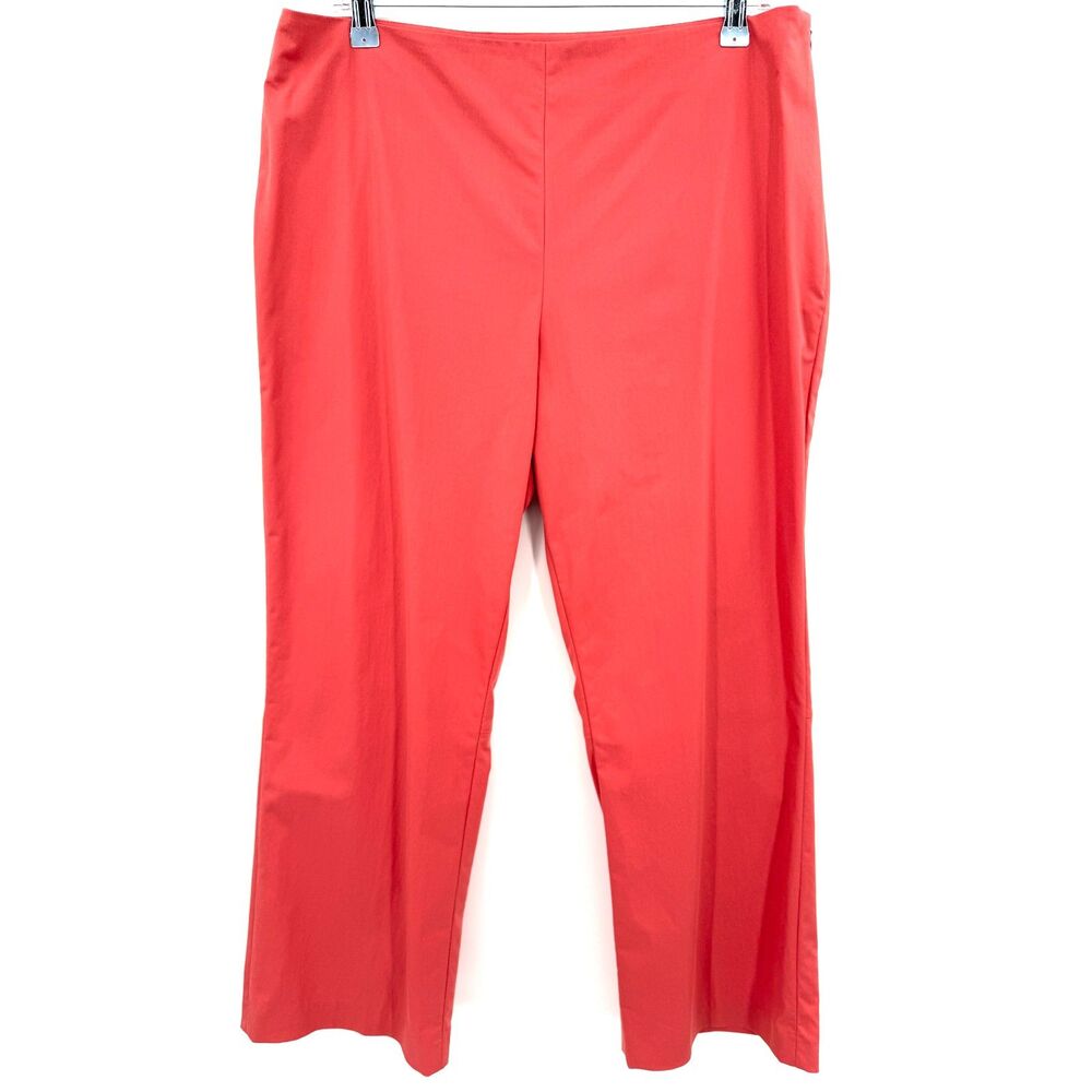 WHITE + WARREN Coral Side Zip Pocketless Ankle Trouser Pants Size 14